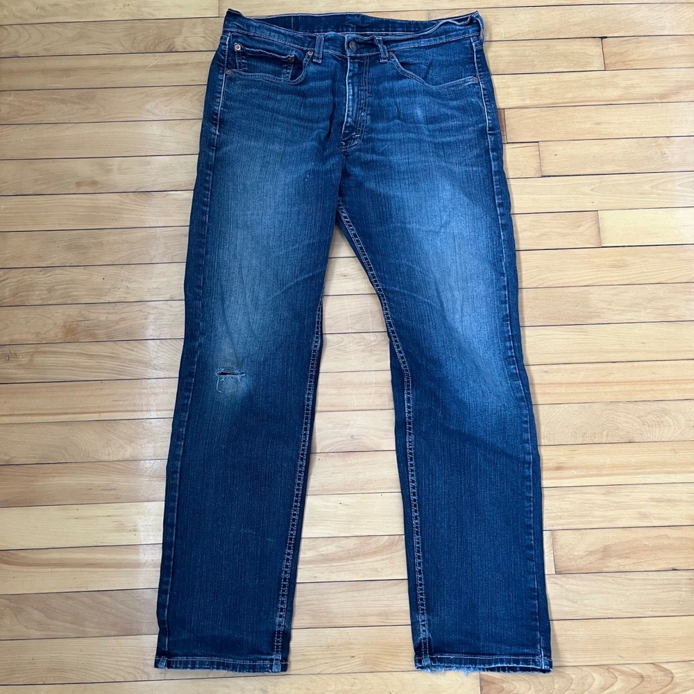 Levis 505 Regular Fit Mens Jeans Dark Wash Indigo Straight Leg 34x32 00505-1330